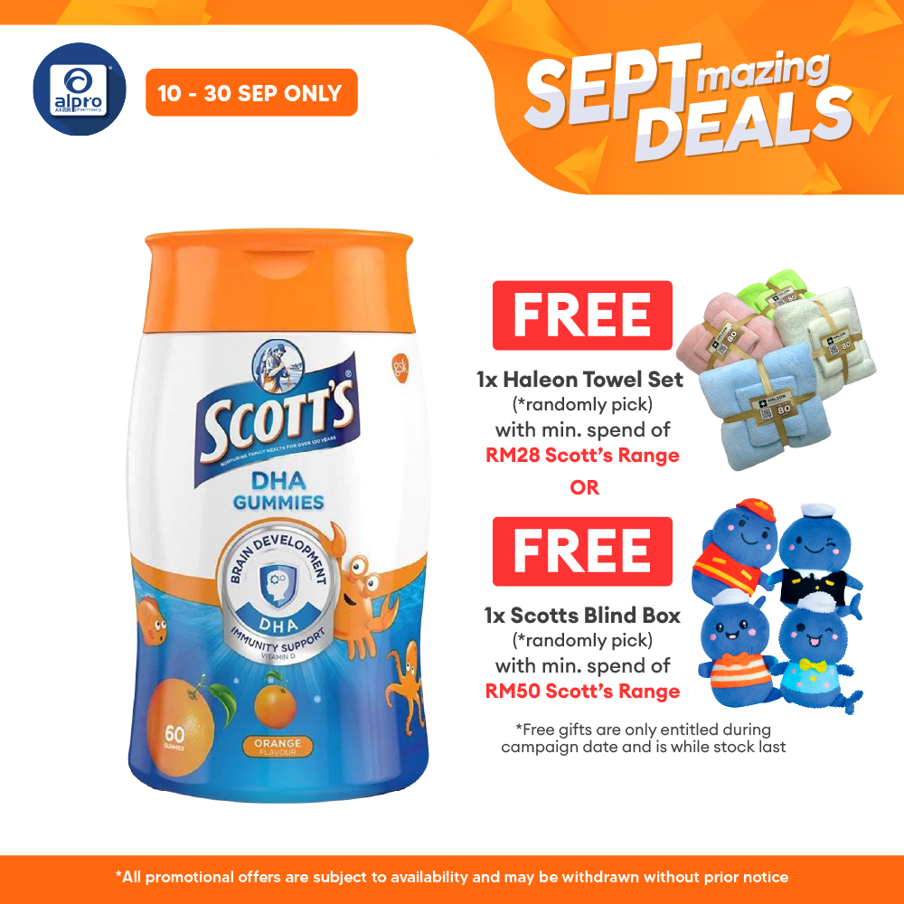 Scotts DHA Gummies Orange 60s | Brain Health Alpro Pharmacy