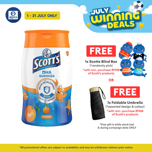 Scotts DHA Gummies Orange 60s | Brain Health Scotts
