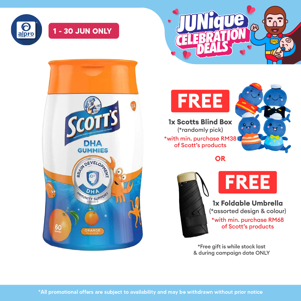 Scotts DHA Gummies Orange 60s | Brain Health Scotts