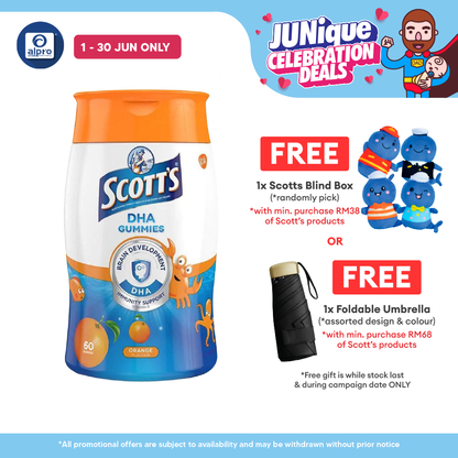 Scotts DHA Gummies Orange 60s | Brain Health Scotts