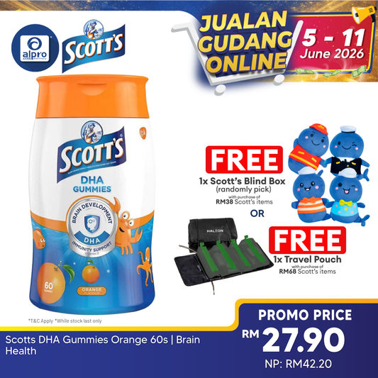 Scotts DHA Gummies Orange 60s | Brain Health Scotts