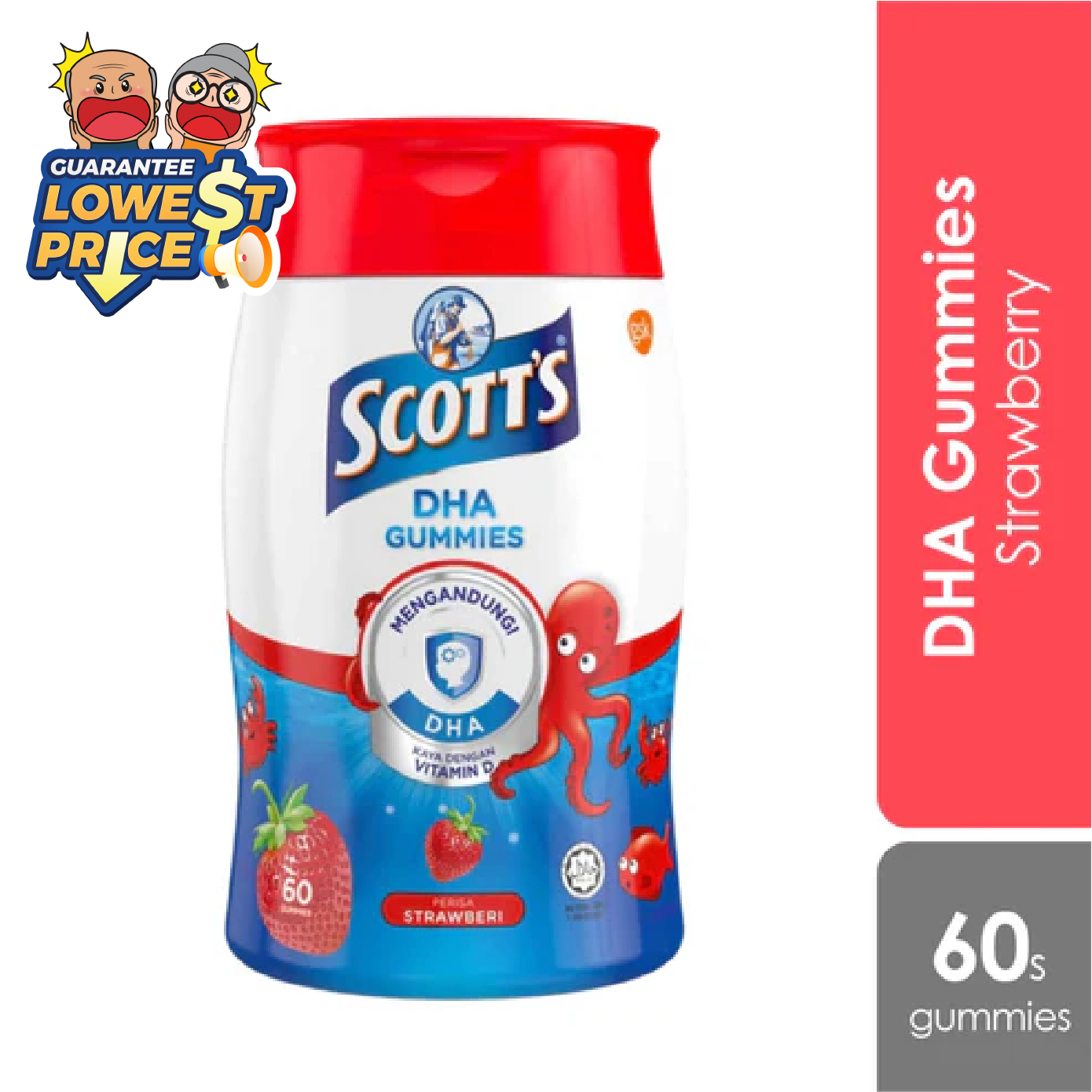 Scotts DHA Gummies Strawberry 60s | Brain Health Alpro Pharmacy