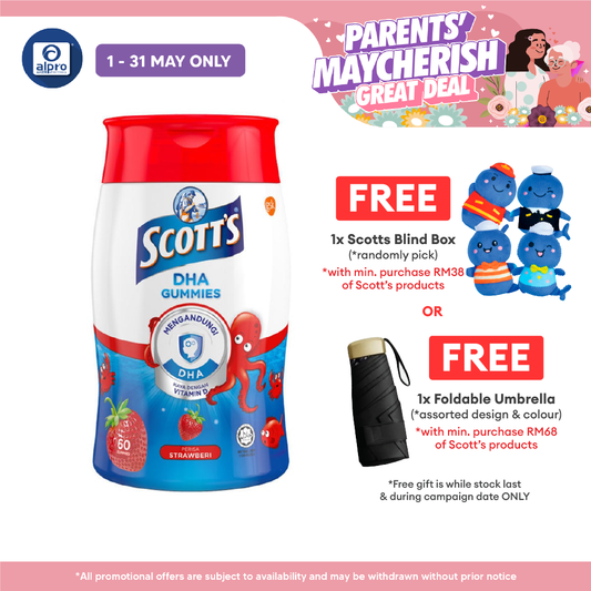 Scotts DHA Gummies Strawberry 60s | Brain Health Scotts