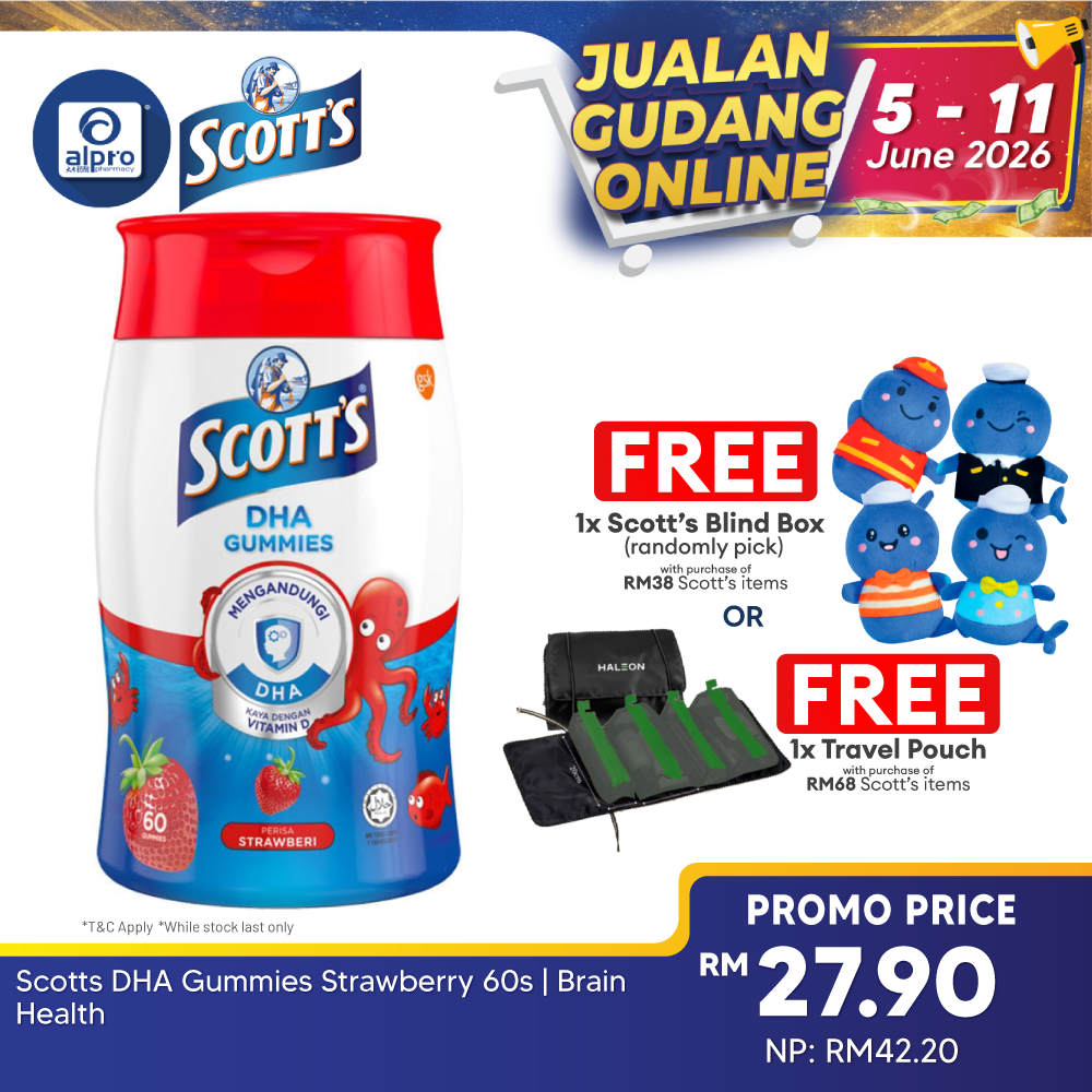 Scotts DHA Gummies Strawberry 60s | Brain Health Scotts