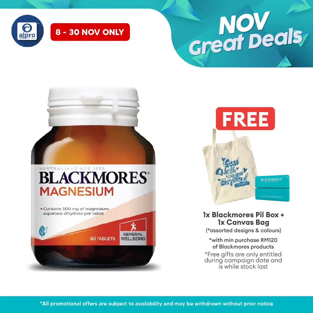 Blackmores Magnesium 60s | Muscle, Heart & Bone Health Blackmores