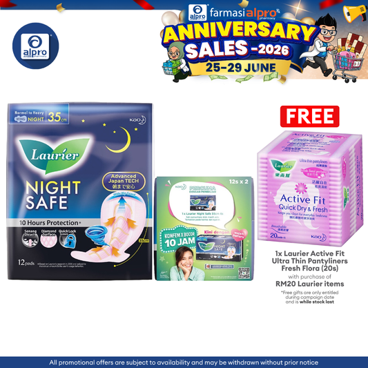Laurier Nightsafe Wing 35cm 12SX2s | Night Safe Pads Laurier