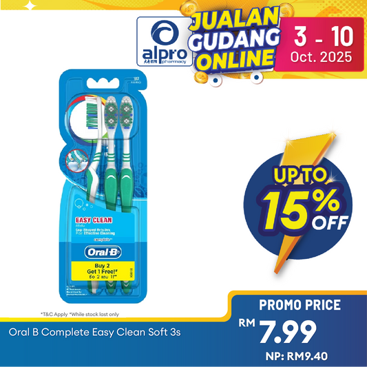 Oral B Complete Easy Clean Soft 3s Alpro Pharmacy