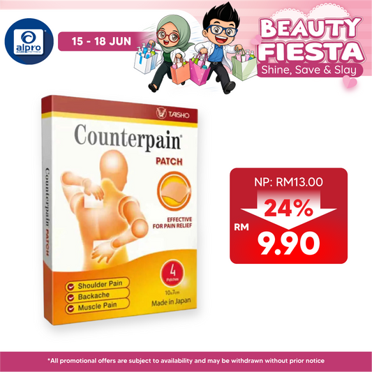 Counterpain Patch 4s | Relieve Muscle & Joint Pain Alpro Pharmacy