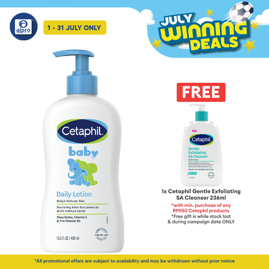 Cetaphil Baby Daily Lotion 400ml | Moisturize and Protect Baby Skin Cetaphil