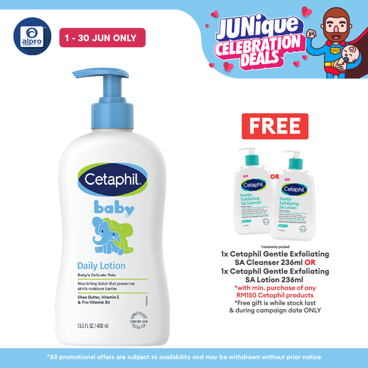 Cetaphil Baby Daily Lotion 400ml | Moisturize and Protect Baby Skin Cetaphil