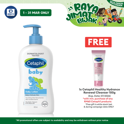 Cetaphil Baby Daily Lotion 400ml | Moisturize and Protect Baby Skin Cetaphil
