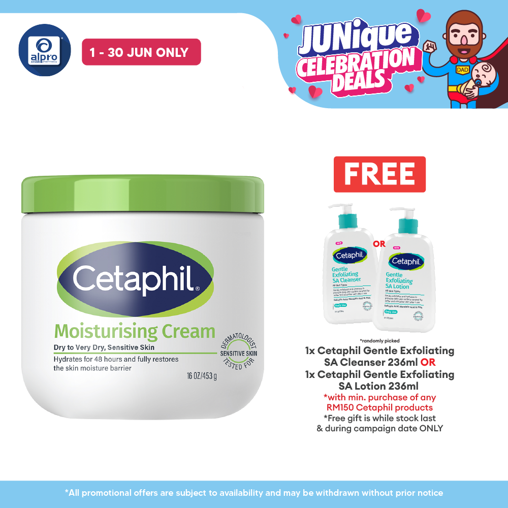 Cetaphil Moisturizing Cream 453gm | Relieve Severely Dry Skin Cetaphil