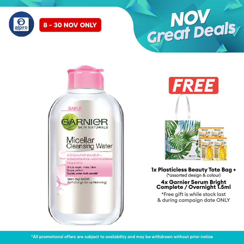 Garnier Micellar Cleansing Water Pink 125ml | For Sensitive Skin Garnier