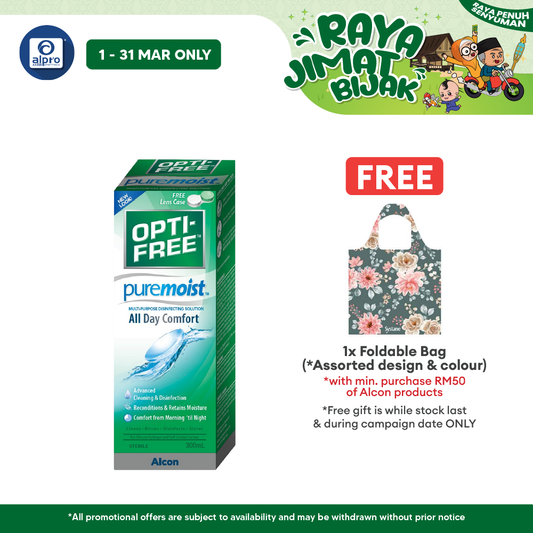 Alcon Opti-Free Pure Moist 300mL | Disinfection & Retains Moisture Alcon