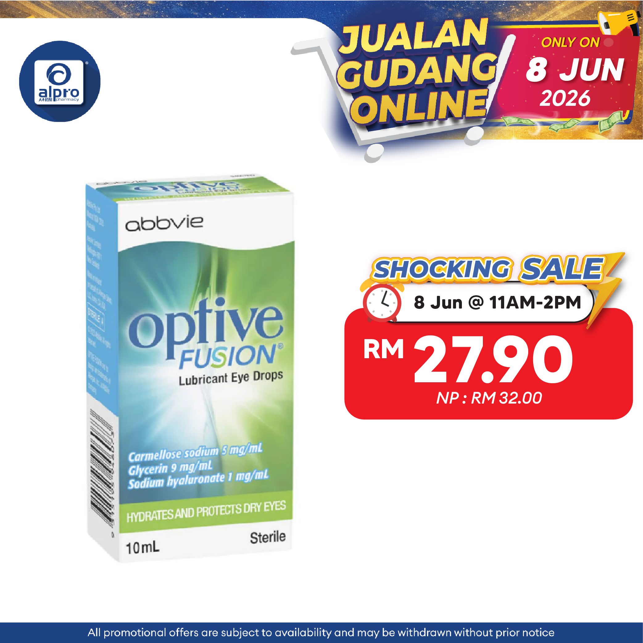Allergan Optive Fusion MD 10ml | Relieve Dry Eyes Allergan