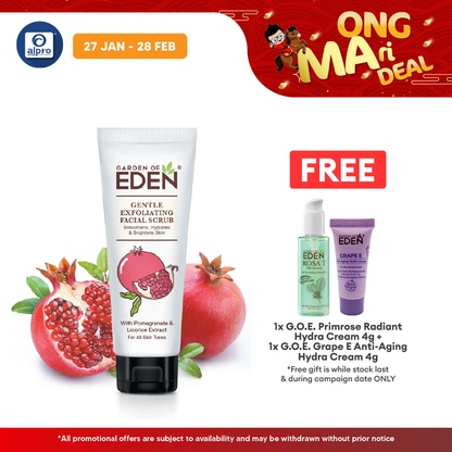 Garden Of Eden Gentle Exfoliating Facial Scrub 75g | Helps Brighten Skin Tone Garden Of Eden