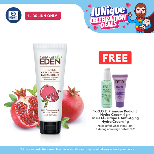 Garden Of Eden Gentle Exfoliating Facial Scrub 75g | Helps Brighten Skin Tone Garden Of Eden