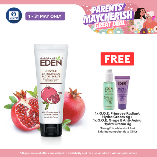 Garden Of Eden Gentle Exfoliating Facial Scrub 75g | Helps Brighten Skin Tone Garden Of Eden
