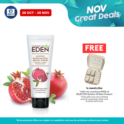 Garden Of Eden Gentle Exfoliating Facial Scrub 75g | Helps Brighten Skin Tone Garden Of Eden
