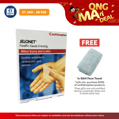 S&n Jelonet Paraffin Gauze Dressing 10x10cm 5s Smith&nephew