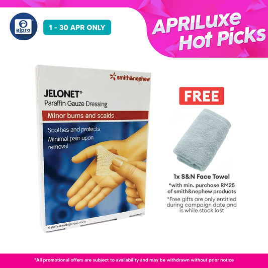 S&n Jelonet Paraffin Gauze Dressing 10x10cm 5s Smith&nephew