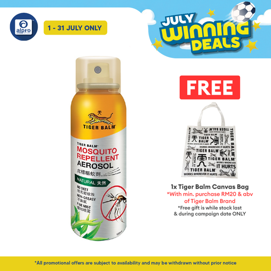 Tiger Balm Mosquito Repellent Aerosol 120ml | Provides Hours Effective Protection Tiger Balm