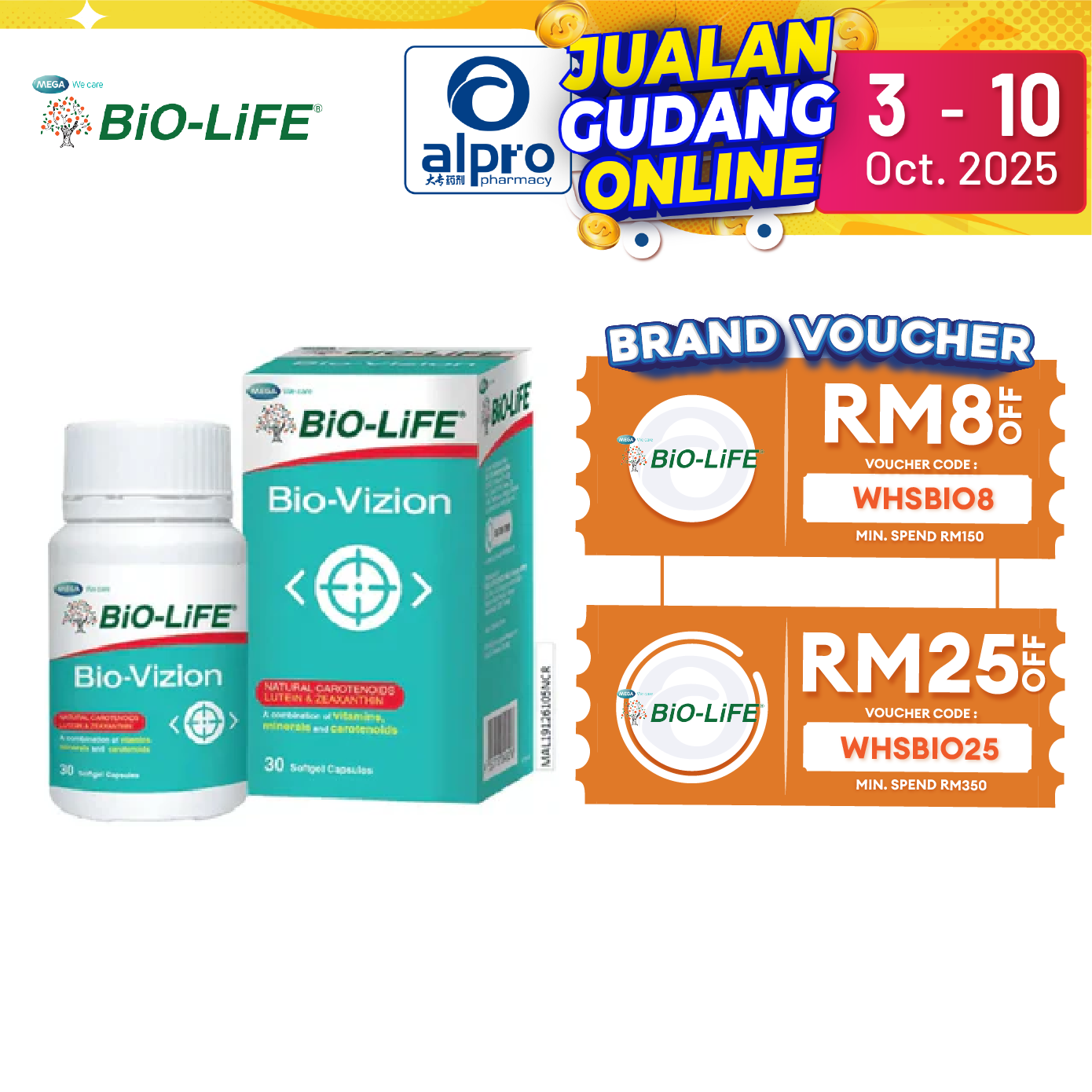 Bio-life Bio-vizion 30s | Shields Eyes From Blue Light & UV Damage Alpro Pharmacy