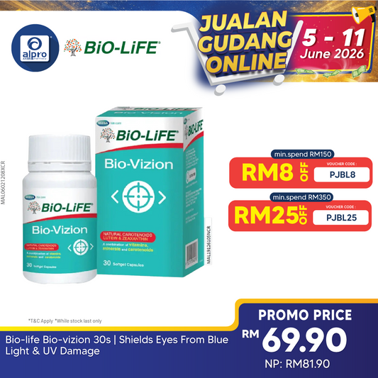 Bio-life Bio-vizion 30s | Shields Eyes From Blue Light & UV Damage Bio-life