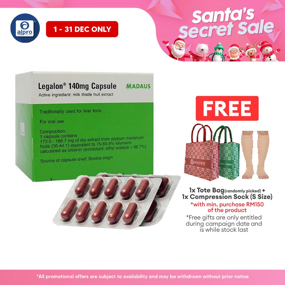 Legalon 140mg Capsule 10x10s | Liver Health Meda