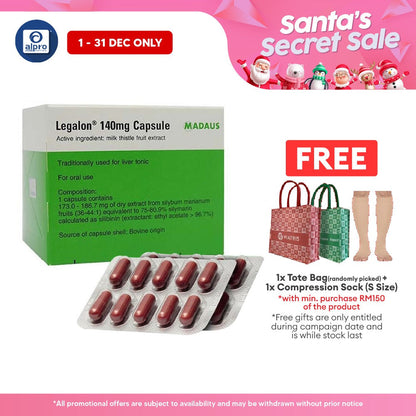 Legalon 140mg Capsule 10x10s | Liver Health Meda