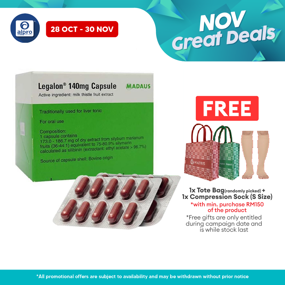 Legalon 140mg Capsule 10x10s | Liver Health Meda