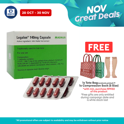 Legalon 140mg Capsule 10x10s | Liver Health Meda