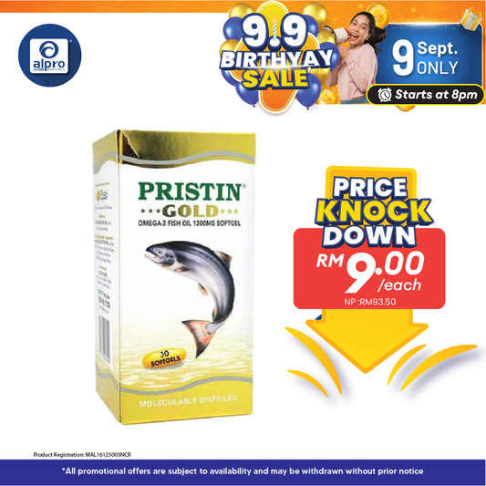 THC Pristin Gold Omega 3 Fish Oil 30s | Brain Health Alpro Pharmacy
