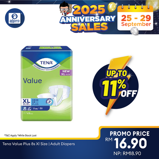 Tena Value Plus 8s XL Size | Adult Diapers