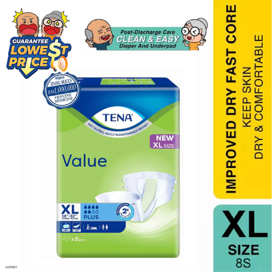 Tena Value Plus 8s XL Size | Adult Diapers Alpro Pharmacy