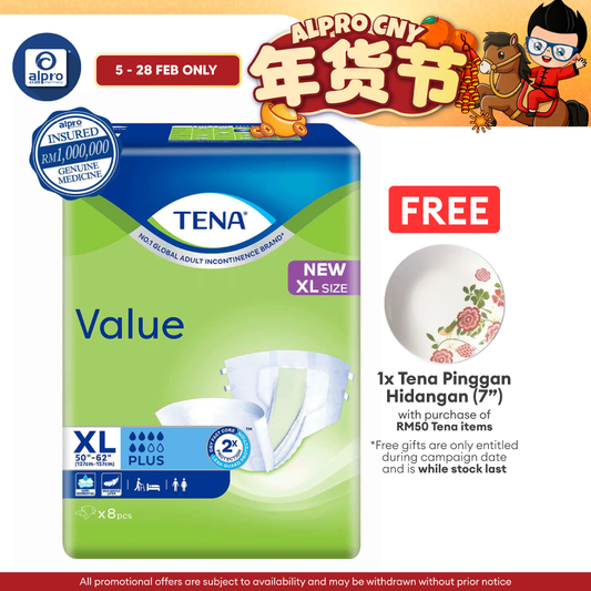Tena Value Plus 8s XL Size | Adult Diapers Alpro Pharmacy