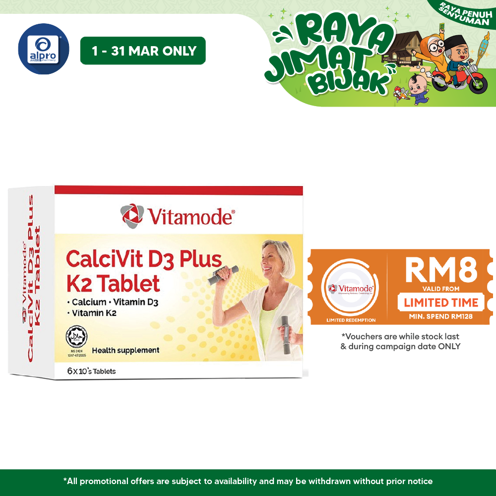 Vitamode CalciVit D3 Plus Vitamin K2 1800mg 6x 10s Vitamode