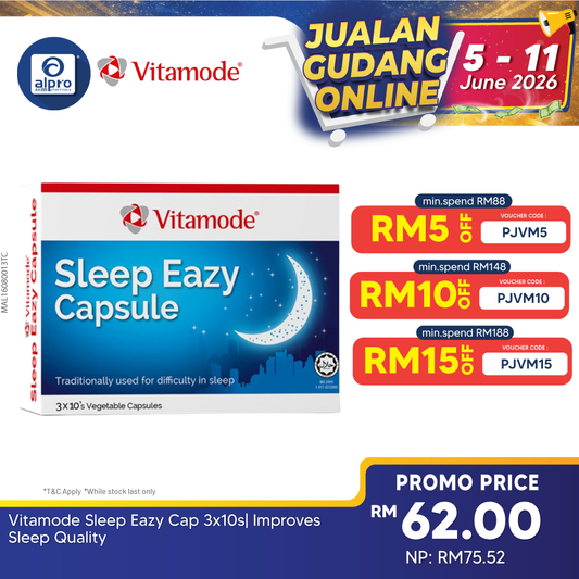Vitamode Sleep Eazy Cap 3x10s | Improves Sleep Quality Vitamode