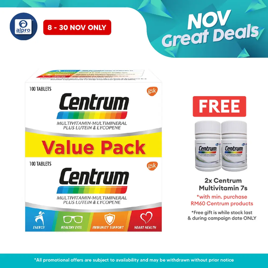 Centrum Multivitamin 2x100s | Eye & Bone Health Centrum