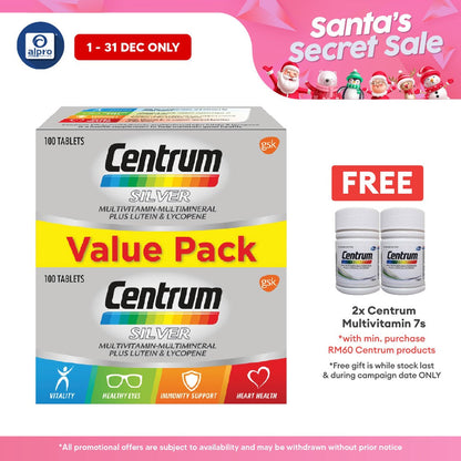 Centrum Silver Multivitamins 2x100s |  Prevent Vitamin Deficiency Centrum