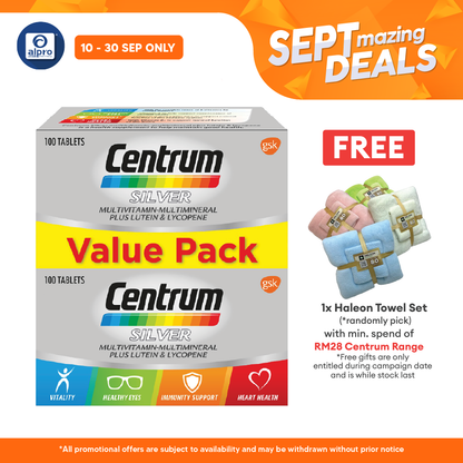 Centrum Silver Multivitamins 2x100s | Prevent Vitamin Deficiency Alpro Pharmacy