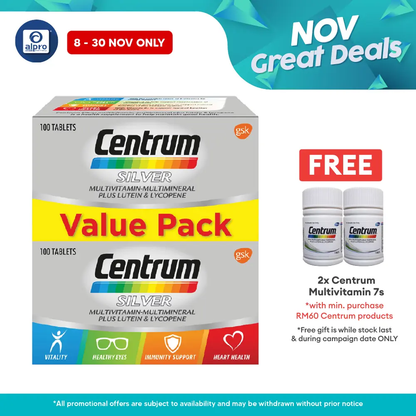 Centrum Silver Multivitamins 2x100s |  Prevent Vitamin Deficiency Centrum