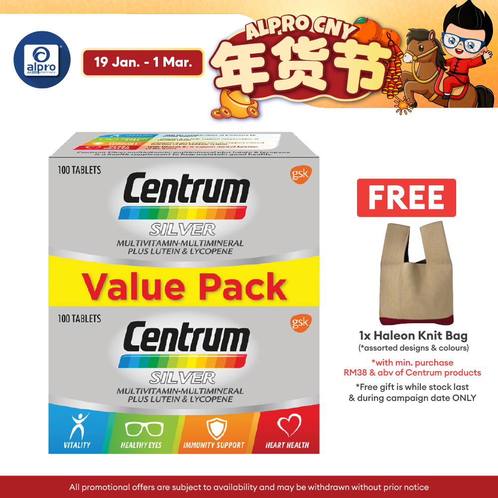 Centrum Silver Multivitamins 2x100s |  Prevent Vitamin Deficiency