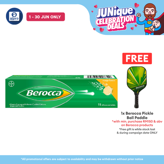 Berocca Effervescent Vitamin C Mango 15s | Helps Release Energy Berocca