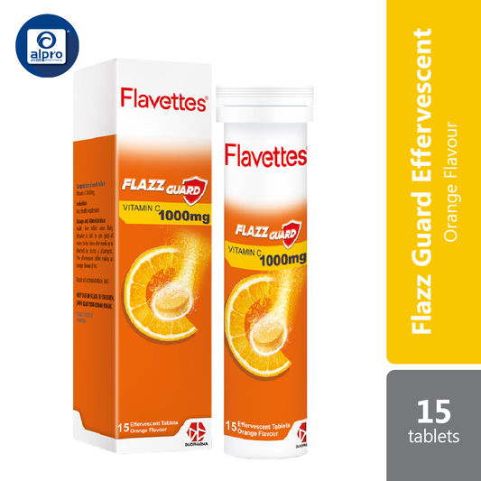 Flavettes Flazz Guard Effervescent (Orange) 15s | For Adult Flavettes