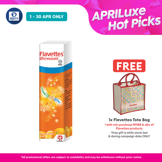 Flavettes Effervescent Vitamin C+Zinc (Orange)15s | For Adult Flavettes