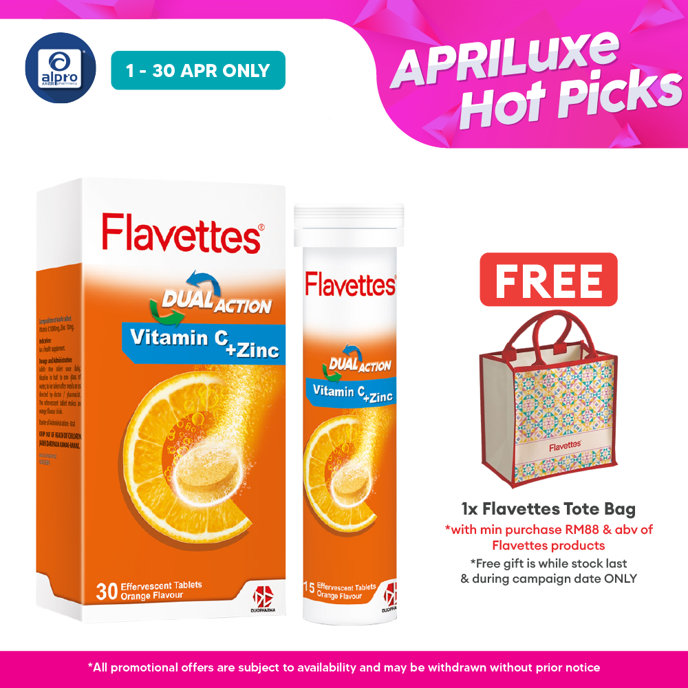 Flavettes Dual Action Effervescent (Orange) 30s | For Adult Flavettes