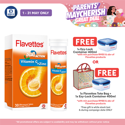Flavettes Dual Action Effervescent (Orange) 30s | For Adult Flavettes