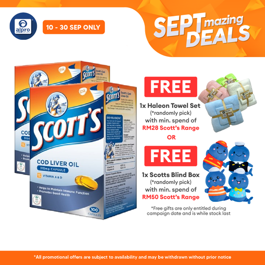 Scotts Pure Cod Liver Oil 2x100s | Immunity Scotts
