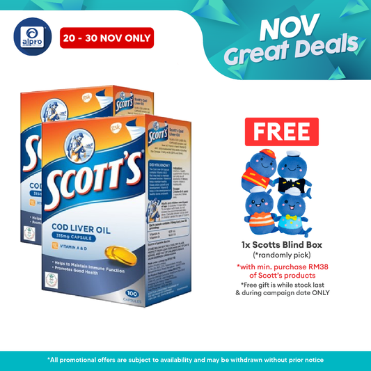 Scotts Pure Cod Liver Oil 2x100s | Immunity Scotts